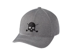 Volvik Golf Embroidered Skull Cap -Golf Sports Store 0003 Skull embroidery cap grey