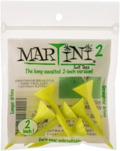 Martini Tees - 2" - 6 Pack -Golf Sports Store 2inch Yellow