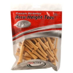 ProActive Sports Premium Hardwood Accu-Height Golf Tees -Golf Sports Store Accu Height Tees 3.25 a