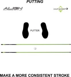 MVP Sport Golf Alignment Sticks 2-Pack -Golf Sports Store AlignmentRods Red 11