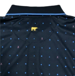 Callaway Jack Nicklaus Black Label By Perry Ellis All Over Mini Geo Polo Shirts -Golf Sports Store AllOverMiniGeo ClassicNavy2