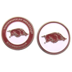 NCAA Double Sided Collegiate Golf Ball Marker Coins -Golf Sports Store Arkansas 1