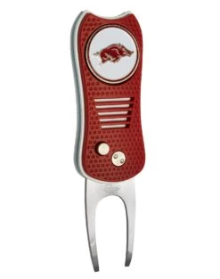 Team Golf Retractable Switchblade Switchfix Divot Tool Ball Marker - NCAA -Golf Sports Store Arkansas Razorbacks Switchfix 44448 104
