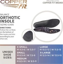 Copper Fit Balance Orthotic Insoles -Golf Sports Store BalanceOrthoticInsoles Medium 2