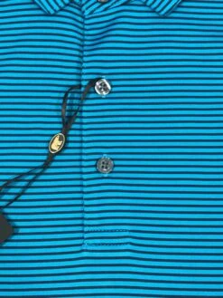 Callaway Jack Nicklaus Black Label By Perry Ellis Feeder Stripe Polo Shirts -Golf Sports Store BlackLabelPolo FeederStripe BlueJewel1