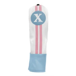 Sahara Retro Vintage #X Fairway Wood Headcovers 17 Sahara Retro Vintage #X Fairway Wood Headcovers -Golf Sports Store Blue White Pink X Wood