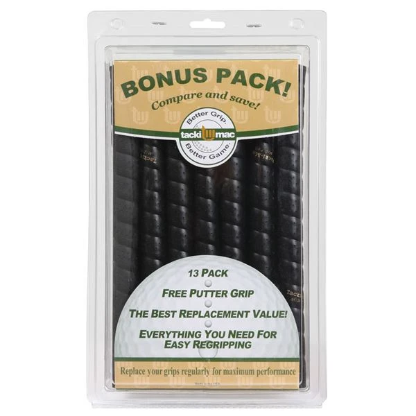Tacki-Mac Bonus Pack Perforated Tour Pro Golf Grip Replacement Set 1 Tacki-Mac Bonus Pack Perforated Tour Pro Golf Grip Replacement Set