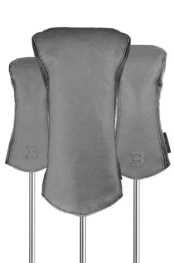 Sun Mountain Golf Canvas & Leather Head Covers -Golf Sports Store CanvasLeatherHeadcoverSlate Black