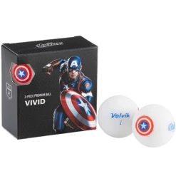 Volvik Marvel Character Golf Ball 4 Pack -Golf Sports Store Captain America Square