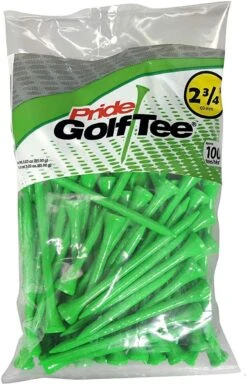 Pride Sports Wood Golf Tees 2.75 X 100 Count -Golf Sports Store Classic Wood Tee 2.75 100 count Green