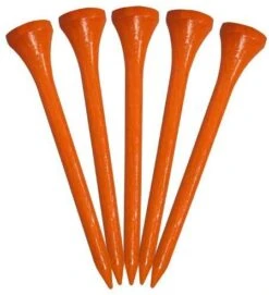 Pride Sports Wood Golf Tees 2.75 X 100 Count -Golf Sports Store Classic Wood Tee 2.75 100 count Orange