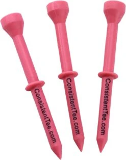 Consistent Tee Golf Tees 10 Pack - 3.25" -Golf Sports Store ConsistentTees Pink2
