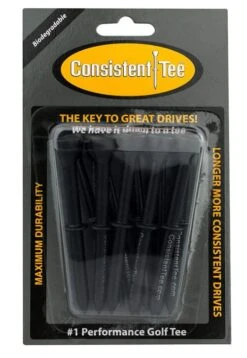 Consistent Tee Golf Tees 10 Pack - 3.25" -Golf Sports Store Consistent Tee Black Color