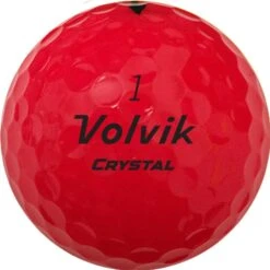 Volvik Crystal 2022 Focus Colored Golf Balls By The Sleeve -Golf Sports Store CrystalFocus2022 RubyRedBall