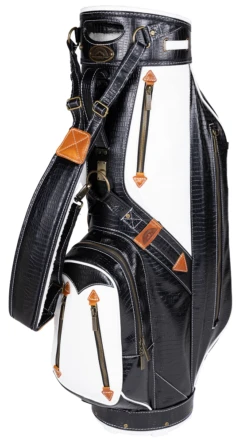 Sun Mountain 2023 Dundee Leather Cart Bag 7 Sun Mountain 2023 Dundee Leather Cart Bag -Golf Sports Store Dundee N230415 black white
