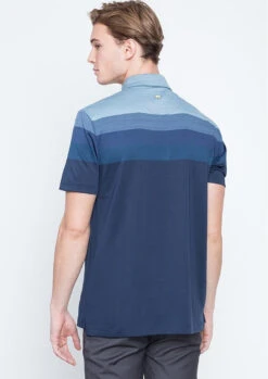 Callaway Jack Nicklaus Black Label By Perry Ellis Engineered Jacquard Polo Shirts -Golf Sports Store EngineeredJacquardPolo ClassicNavy2