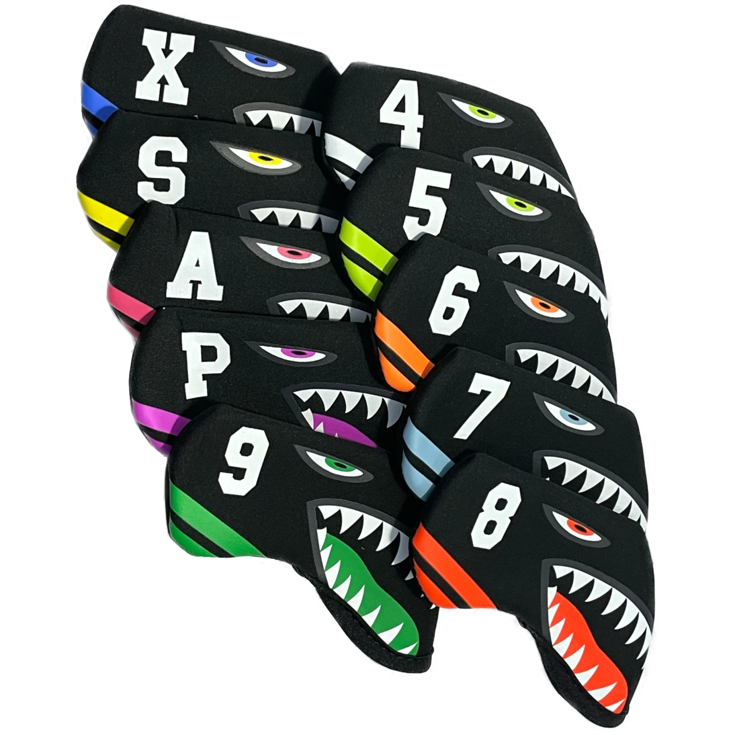 Shark Bite Neoprene Iron Head Covers Set 1 Shark Bite Neoprene Iron Head Covers Set