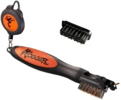 Frogger Golf BrushPro Retractable Golf Club Brush With Groove Cleaner -Golf Sports Store Frogger Original Club Brush Orange