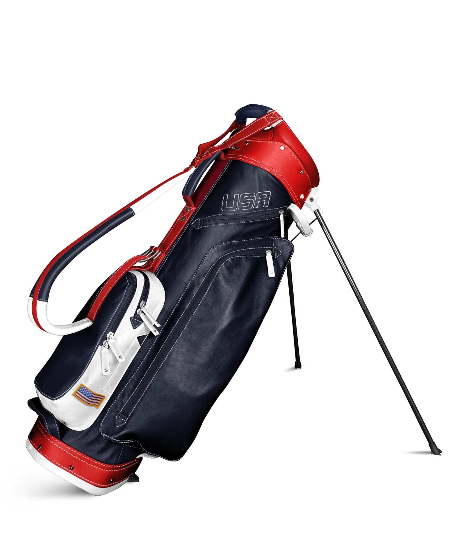 Sun Mountain Golf Leather Carry Stand Bag 5 Sun Mountain Golf Leather Carry Stand Bag - Image 5