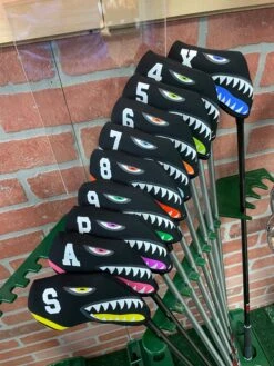 Shark Bite Neoprene Iron Head Covers Set 12 Shark Bite Neoprene Iron Head Covers Set -Golf Sports Store IMG 2810
