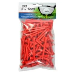Intech 2 3/4-Inch Golf Tees 100-Pack -Golf Sports Store IntechGolfTees 100 Red