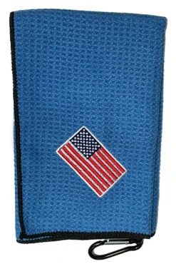 Joseph Elliott USA Embroidered Flag 18" X 18" Micro Fiber Towels -Golf Sports Store JE15
