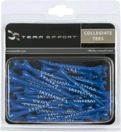 WinCraft Team Effort Collegiate Golf Tees 40 Pack -Golf Sports Store Kansas Jawhawks