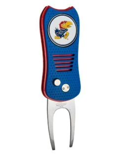 Team Golf Retractable Switchblade Switchfix Divot Tool Ball Marker - NCAA -Golf Sports Store Kansas Jayhawks Switchfix 44448 122