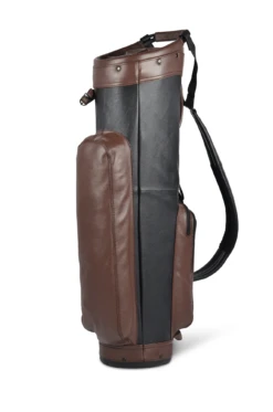 Sun Mountain Golf Leather Cart Bag 18 Sun Mountain Golf Leather Cart Bag -Golf Sports Store LeatherCartBlack BrownAltShot1