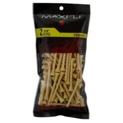 Maxfli 2.75" Golf Tees -Golf Sports Store MaxfliTees 2.75 100NaturalWood