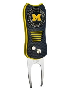 Team Golf Retractable Switchblade Switchfix Divot Tool Ball Marker - NCAA -Golf Sports Store Michigan Wolverines Switchfix 44448 131