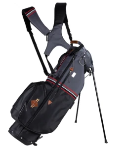 Sun Mountain 2023 Sonnenalp Mid-Stripe Dual Strap Stand Bag -Golf Sports Store N230129 black gunmetal red
