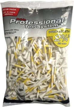 Pride Professional Tee System ProLength Golf Tees -Golf Sports Store PTS ProLength White 2.75 175