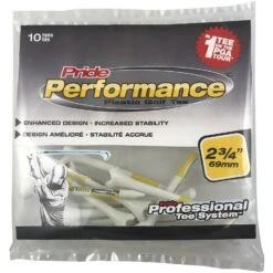 Pride Performance Plastic PTS Golf Tees -Golf Sports Store Pride Performance 234 White 10ct 87876