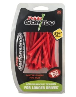 Pride Performance Matte Finish Golf Tees -Golf Sports Store Pride Performance Matte 234 Red 30ct 87991