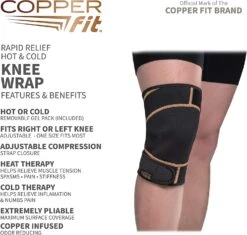 Copper Fit Rapid Relief Knee Wrap -Golf Sports Store RapidReliefKnee 2