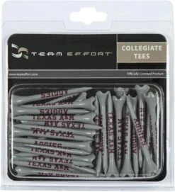 WinCraft Team Effort Collegiate Golf Tees 40 Pack -Golf Sports Store Texas A M Aggies Tees