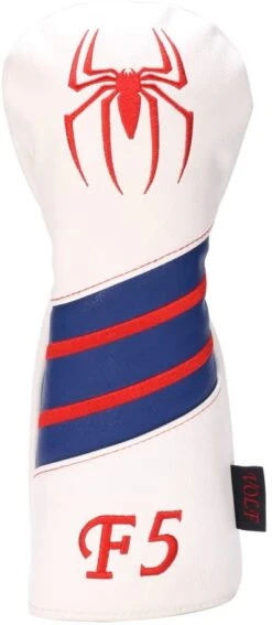 Volf Golf Red White Blue Leather Spider Headcovers -Golf Sports Store VolfGolfHeadcovers SpiderFairway 5