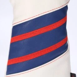 Volf Golf Red White Blue Leather Spider Headcovers -Golf Sports Store VolfGolfHeadcovers SpiderWoodsSets2