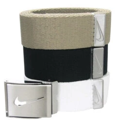 Nike 3-in-1 Web Belt Packs -Golf Sports Store WebBelt WhiteKhakiBlack