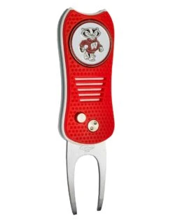 Team Golf Retractable Switchblade Switchfix Divot Tool Ball Marker - NCAA -Golf Sports Store Wisconsin Badgers Switchfix 44448 159