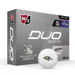 Wilson Staff Duo Soft + NFL Team Licensed Golf Balls -Golf Sports Store af6e3e8e5bb23bd7b77f372362af8ced449498aa WGWP500BA 9 Duo Soft Plus Box RT Hero NFL Baltimore Lockup