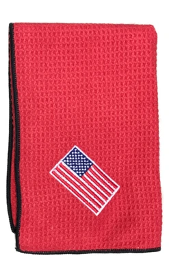 Joseph Elliott USA Embroidered Flag 18" X 18" Micro Fiber Towels -Golf Sports Store je11