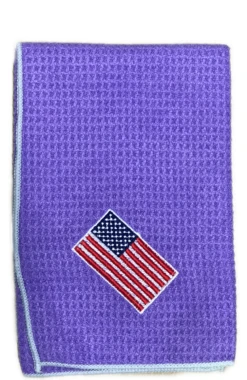 Joseph Elliott USA Embroidered Flag 18" X 18" Micro Fiber Towels -Golf Sports Store je3
