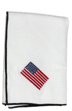 Joseph Elliott USA Embroidered Flag 18" X 18" Micro Fiber Towels -Golf Sports Store je6
