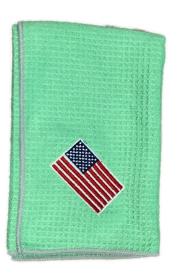 Joseph Elliott USA Embroidered Flag 18" X 18" Micro Fiber Towels -Golf Sports Store je7